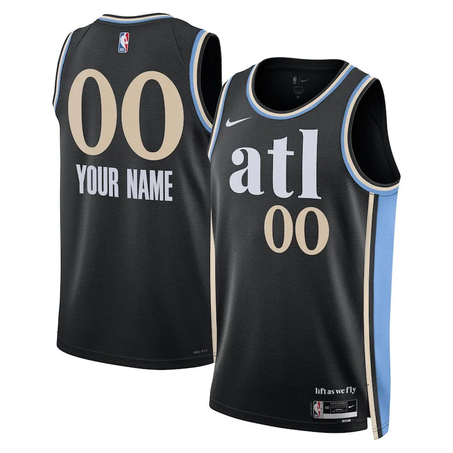 Regata Atlanta Hawks Swingman City Edition 23/24 Preta Masculina Nike