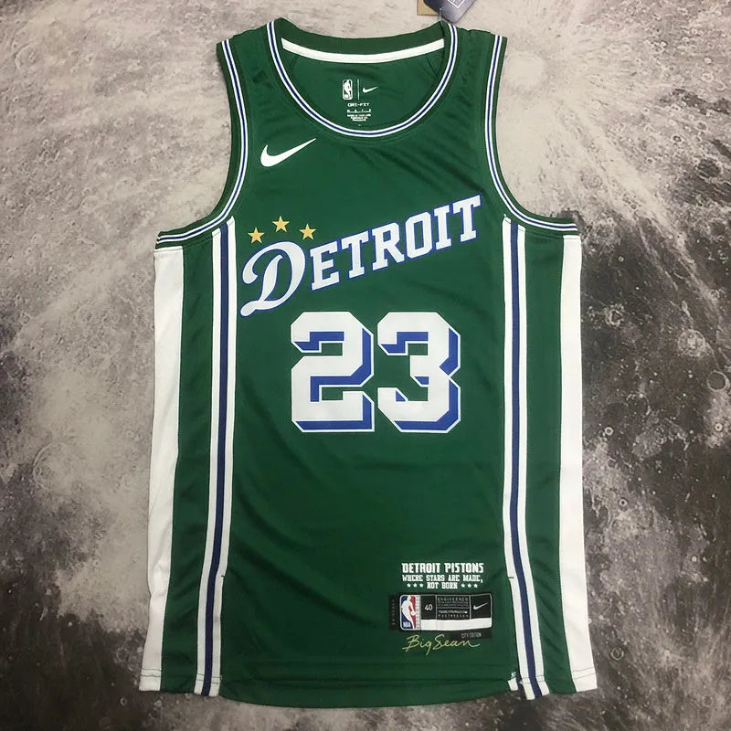 Regata Detroit Pistons Swingman City Edition 22/23 Verde Masculina Nike