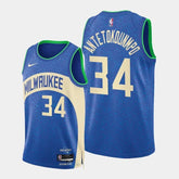 Regata Milwaukee Bucks Swingman City Edition 23/24 Azul Masculina Nike