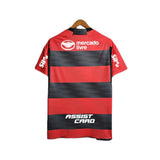 Camisa Flamengo I 23/24 com Patrocínios e Patches Libertadores Vermelha e Preta Masculina