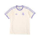 Camisa Real Madrid Originals Adicolor 3 Stripes Creme e Lilás Adidas