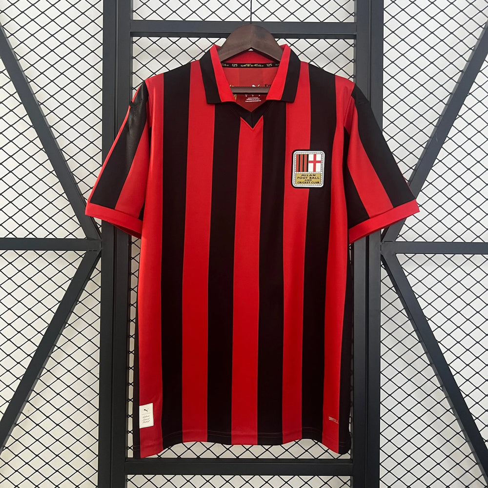 Camisa AC Milan Edição Especial 125 Anos Vermelha e Preta Masculina Puma