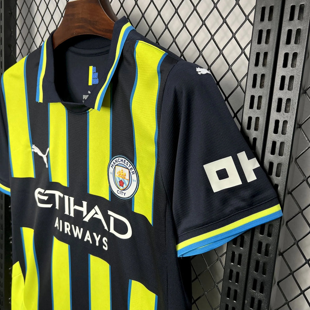 Camisa Manchester City II 24/25 Verde e Preta Masculina Puma