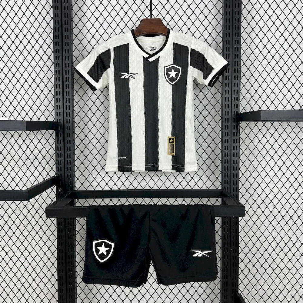 Conjunto Infantil Botafogo I 24/25 Preto e Branco Reebok