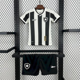 Conjunto Infantil Botafogo I 24/25 Preto e Branco Reebok
