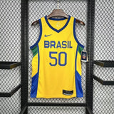 Regata Seleção Brasileira de Basquete 23/24 Amarela Masculina Nike