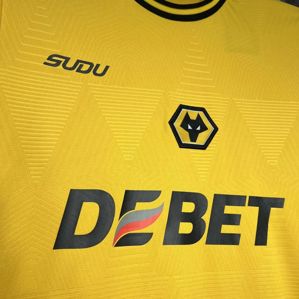 Camisa Wolverhampton Wanderers I 24/25 Amarela Masculina Sudu