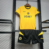 Conjunto Infantil Wolverhampton Wanderers I 24/25 Amarelo Sudu