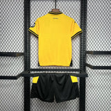 Conjunto Infantil Wolverhampton Wanderers I 24/25 Amarelo Sudu