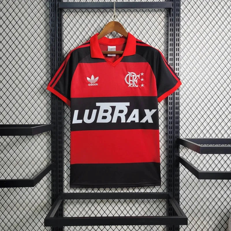 Camisa Flamengo I 1987 Retrô Vermelha e Preta Masculina Umbro
