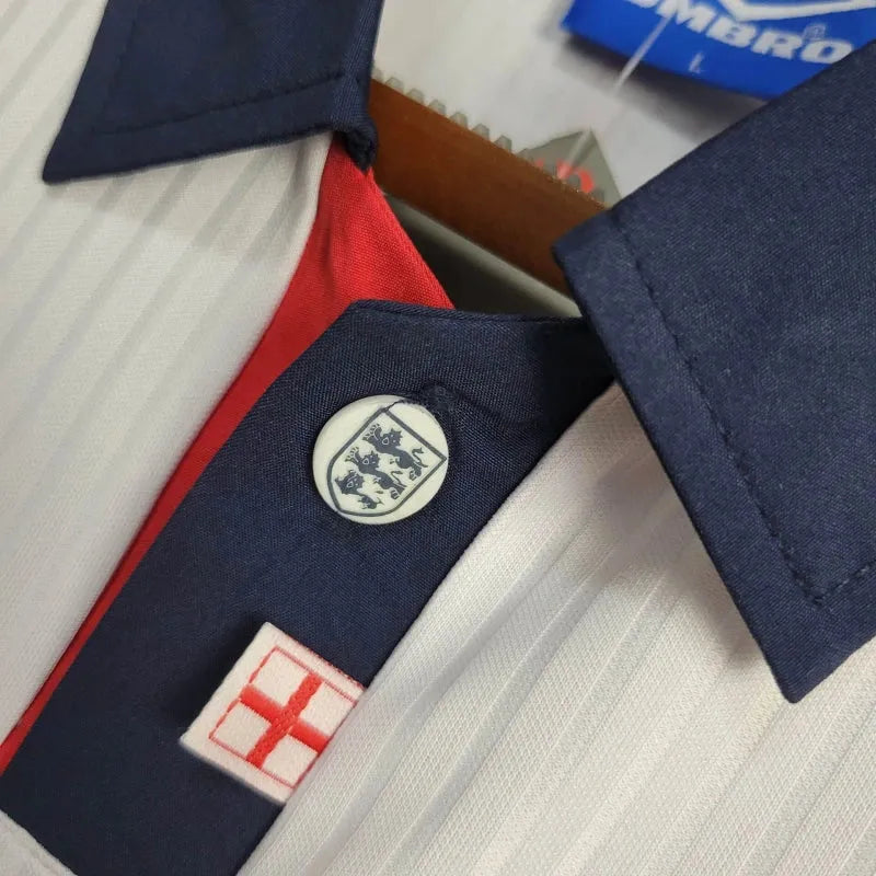 Camisa Seleção Inglaterra I 1998 Retrô Branca Masculina Umbro