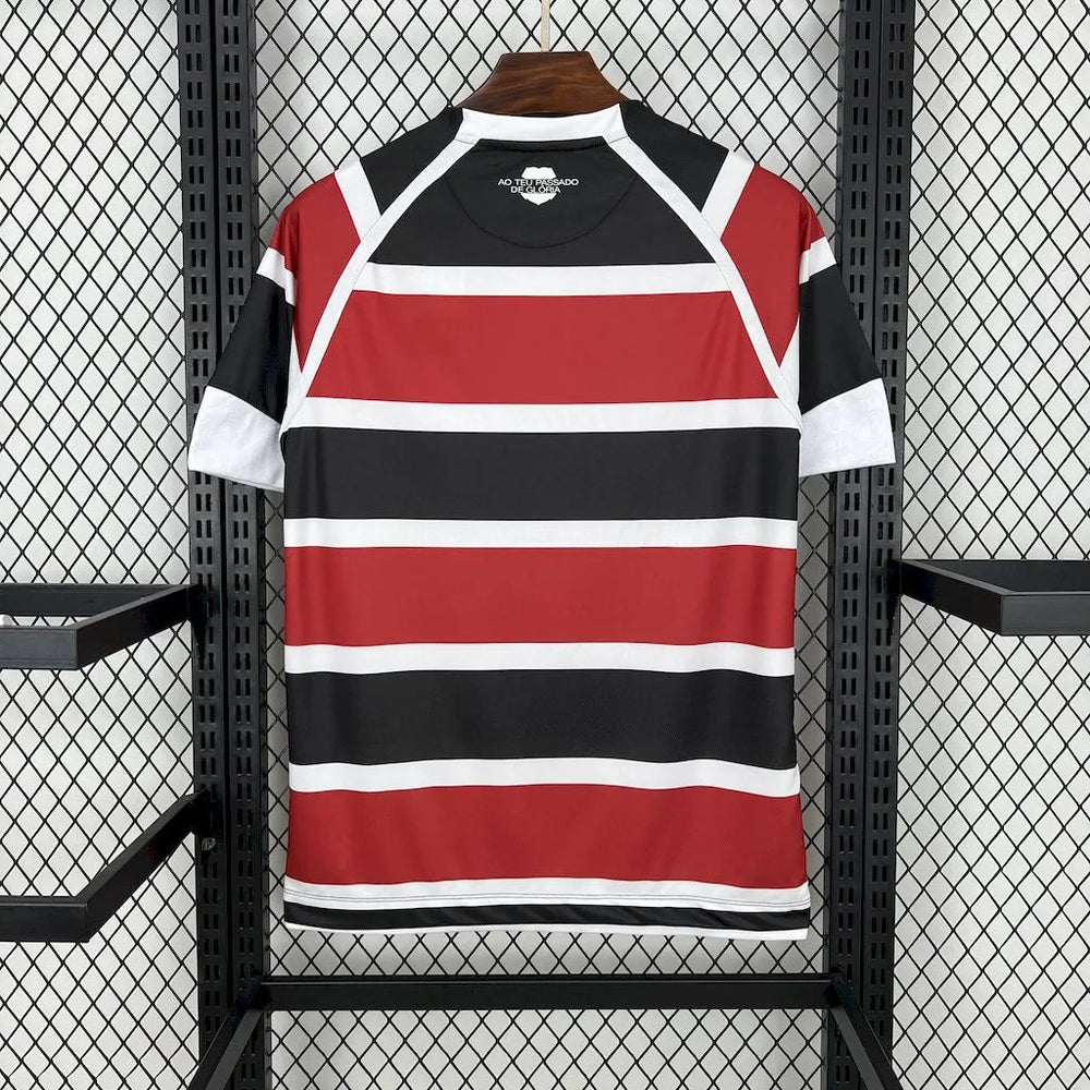 Camisa Santa Cruz I 25/26 Vermelha Preta e Branca Masculina Volt