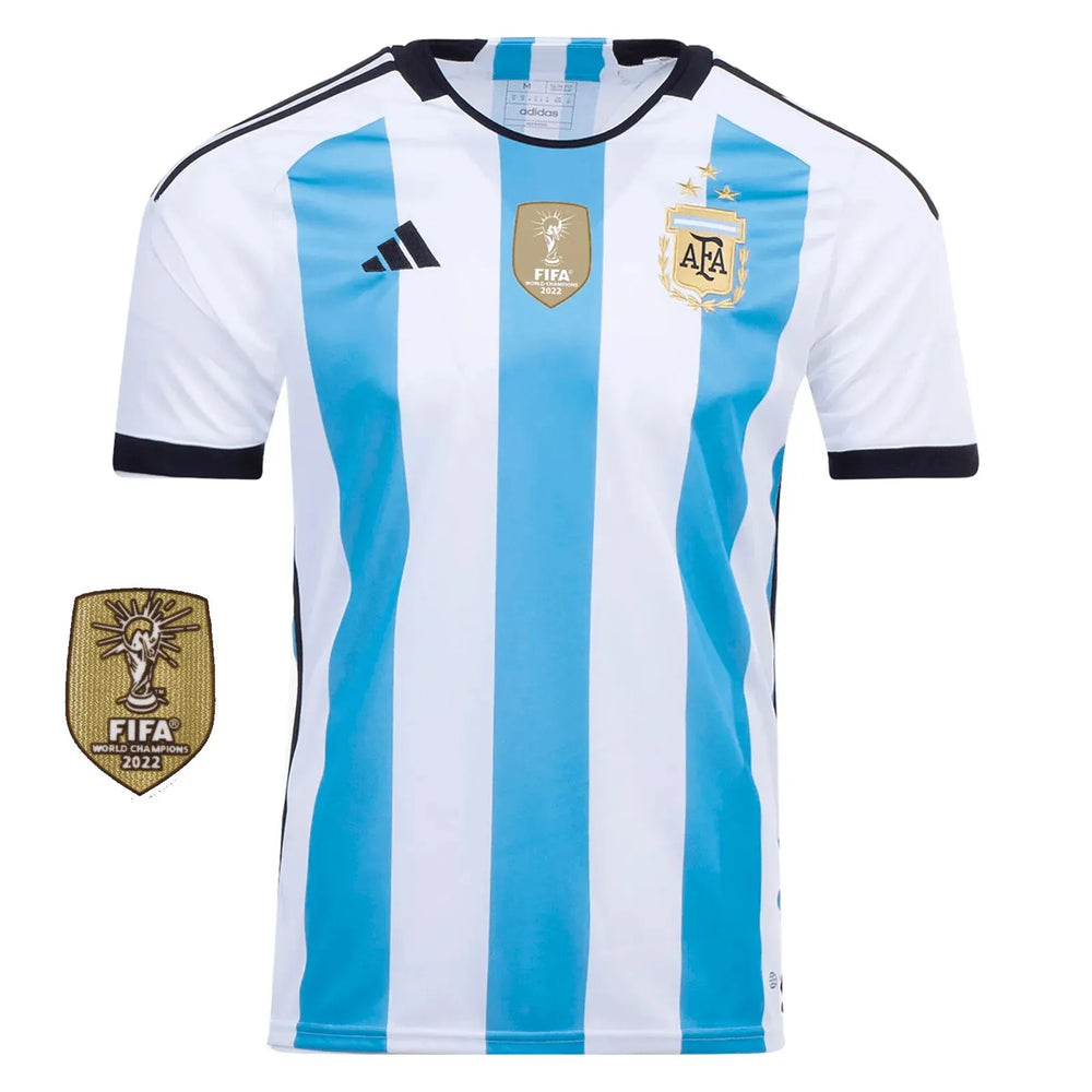 Camisa Seleção Argentina I Campeã Copa do Mundo 2022 Branca e Azul Masculina Adidas