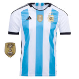 Camisa Seleção Argentina I Campeã Copa do Mundo 2022 Branca e Azul Masculina Adidas