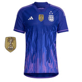 Camisa Seleção Argentina II Campeã Copa do Mundo 2022 Roxa Masculina Adidas