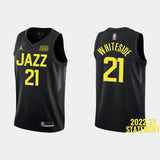 Regata Utah Jazz Swingman Statement Edition 22/23 Preta Masculina Jordan