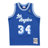 Regata Los Angeles Lakers Mitchell & Ness Hardwood Classics 96/97 #34 Shaquille O'Neal Azul - DS Sports - Artigos Esportivos