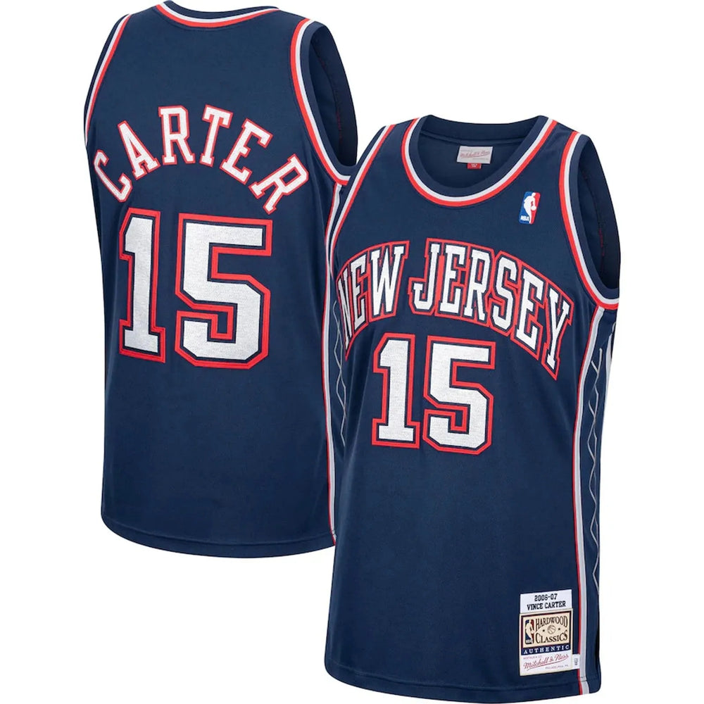 Regata New Jersey Nets Mitchell & Ness Hardwood Classics 06/07 #15 Vince Carter Azul - DS Sports - Artigos Esportivos