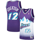 Regata Utah Jazz Mitchell & Ness Hardwood Classics 96/97 Roxa Stockton #12