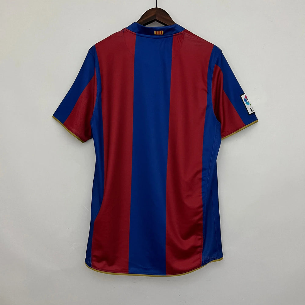 Camisa Barcelona I 2007/2008 Retrô Vermelha/Azul Masculina Nike