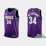 Regata Milwaukee Bucks Swingman Classic Edition 22/23 Roxa Masculina Nike