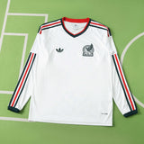Camisa Seleção México II Copa do Mundo 2026 Manga Longa Branca Adidas