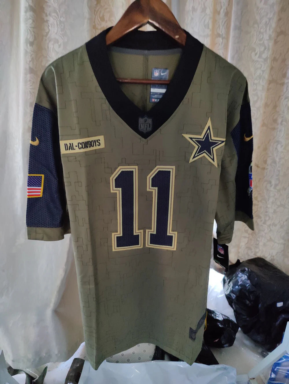Camisa NFL Dallas Cowboys Salute to Service Vapor Limited 2021/2022 Verde Nike