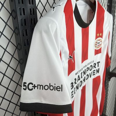 Camisa PSV Eindhoven I 25/26 Branca e Vermelha Masculina Puma