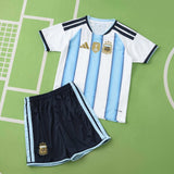 Conjunto Infantil Argentina I Copa do Mundo 2026 Azul e Branca
