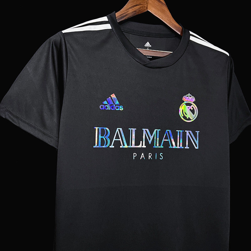 Camisa Real Madrid x Balmain Collab Preta Masculina