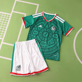 Conjunto Infantil Seleção México I Copa do Mundo 2026 Verde Adidas