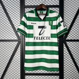 Camisa Sporting Clube de Portugal I 1999/2000 Retrô Branca/Verde