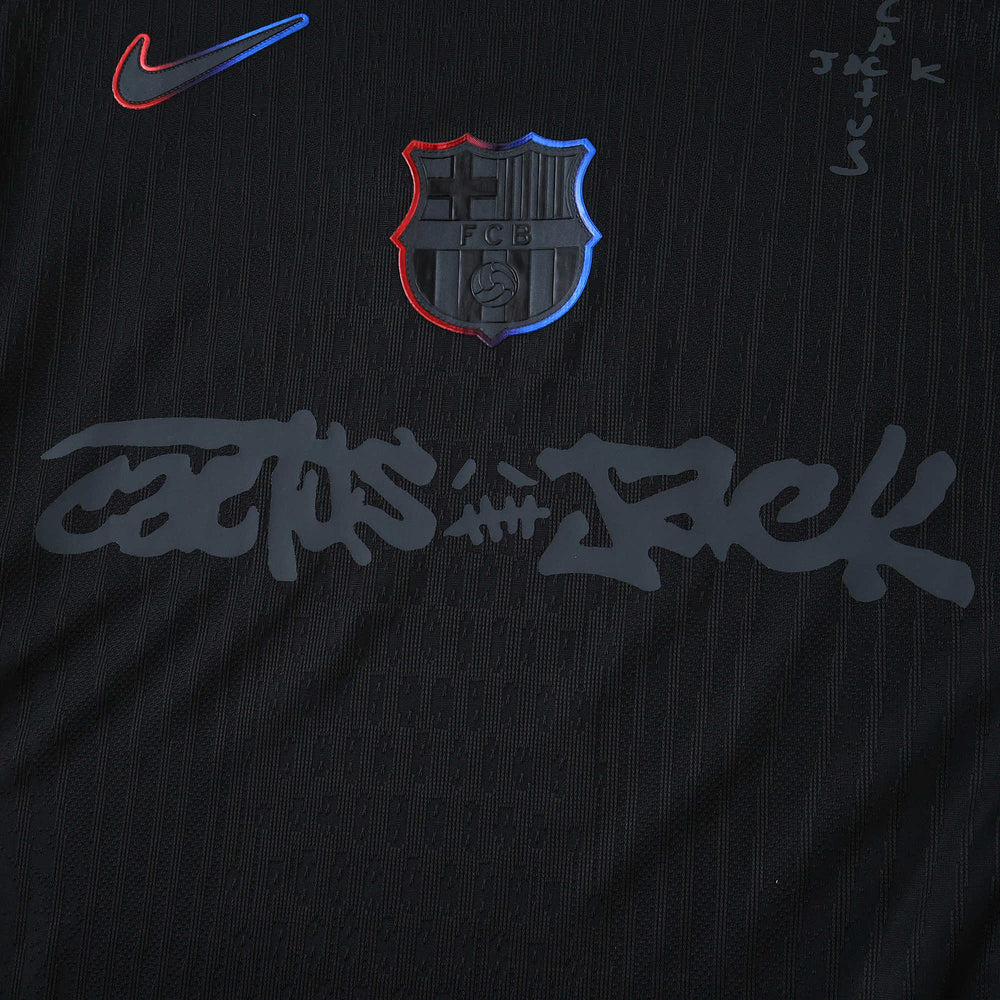 Camisa Barcelona x Travis Scott Away 2024/25 Preta Masculina - Jogador Nike