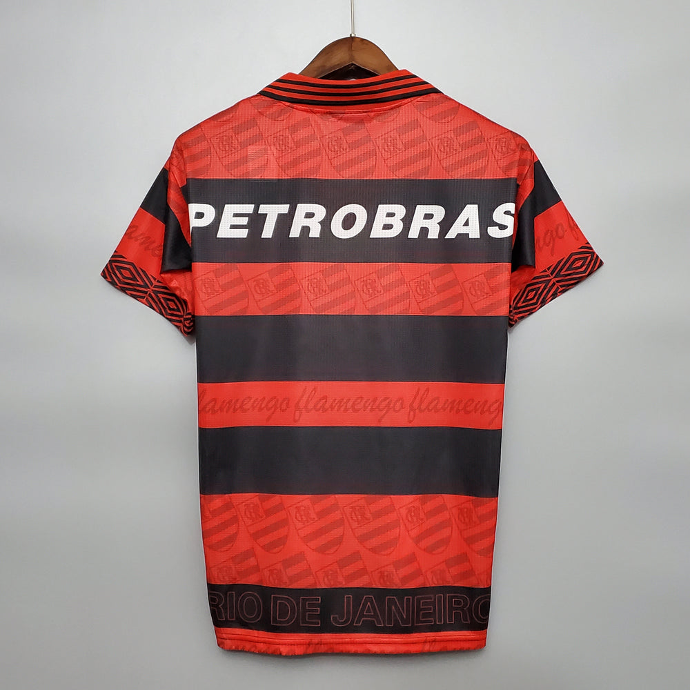Camisa Flamengo I 1995 Retrô Vermelha e Preta Masculina Umbro