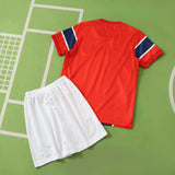 Conjunto Infantil Seleção Noruega I Copa do Mundo 2026 Vermelho