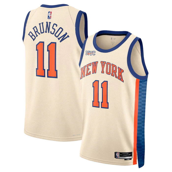 Regata New York Knicks Swingman City Edition 25/26 Creme Nike