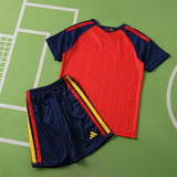 Conjunto Infantil Seleção Espanha I Copa do Mundo 2026 Vermelho