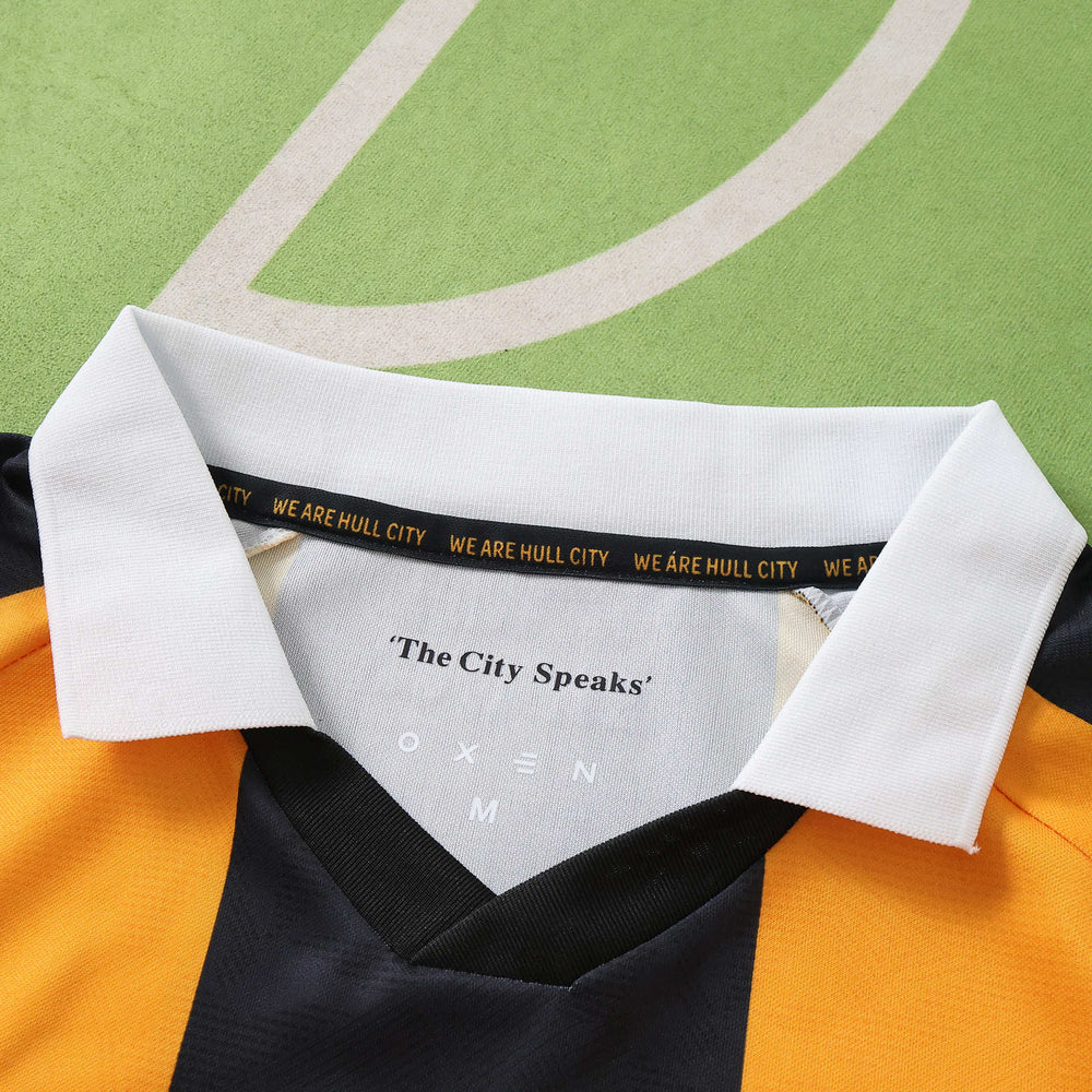 Camisa Hull City I 26/27 Preta e Laranja Masculina Oxen