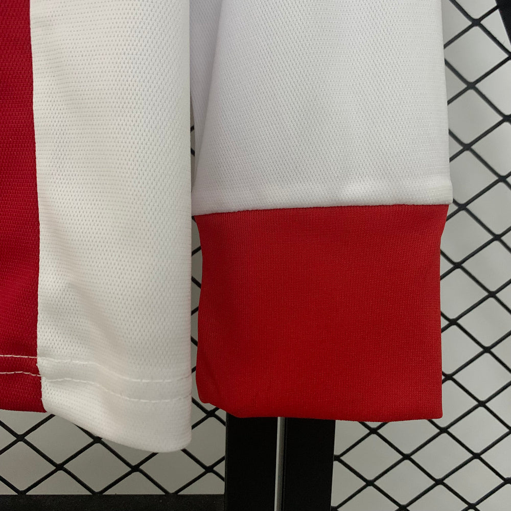 Camisa Ajax Comemorativa 125 Anos Vermelha e Branca Manga Longa Adidas