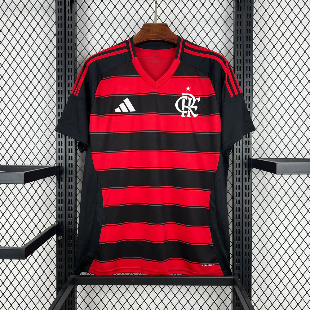 Camisa Flamengo Home 25/26 Vermelha/Preta Masculina Adidas