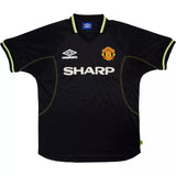 Camisa Manchester United III 1998/1999 Preta Retrô Masculina