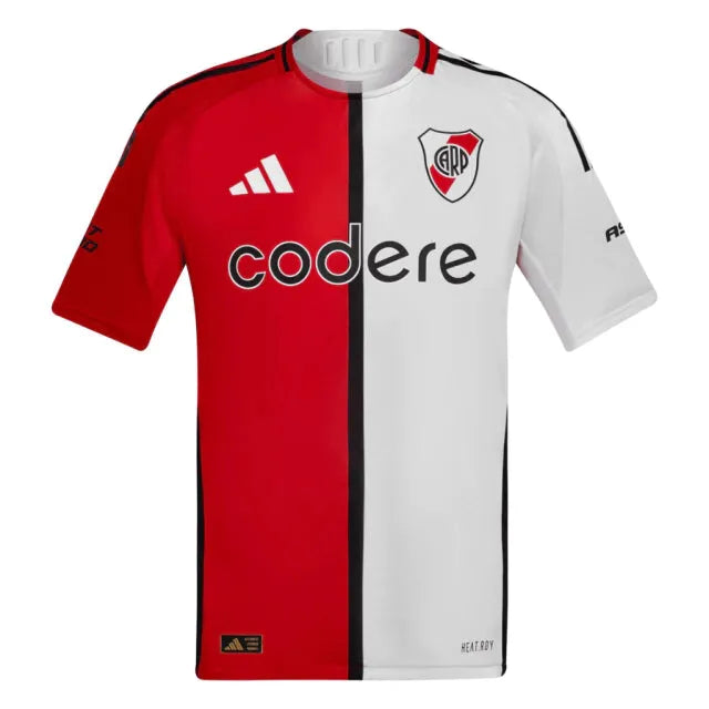 Camisa River Plate III 25/26 Vermelha Preta e Branca Masculina Adidas