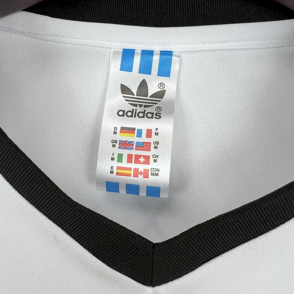 Camisa Seleção Alemanha I 1980 Retrô Branca Masculina Adidas