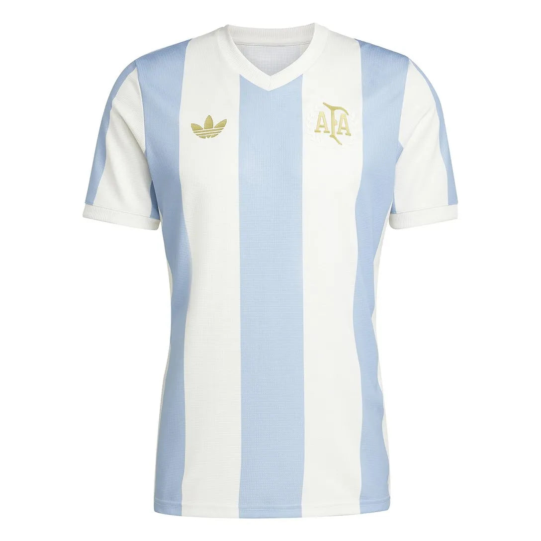 Camisa Seleção Argentina Comemorativa 50 Anos AFA Branca e Azul Masculina