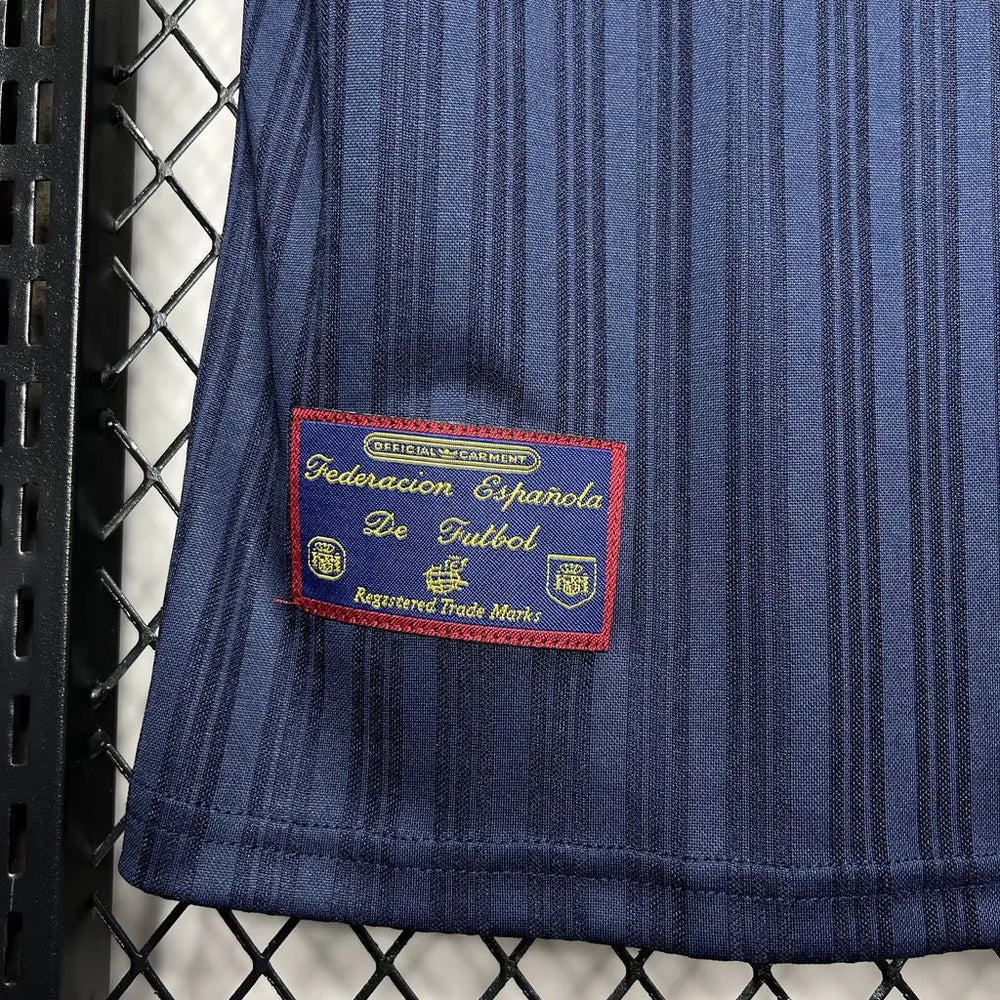 Camisa Seleção Espanha II 1996 Retrô Azul Masculina Adidas