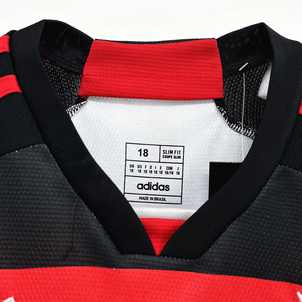 Conjunto Infantil Flamengo I 24/25 Manga Longa Vermelho/Preto Adidas