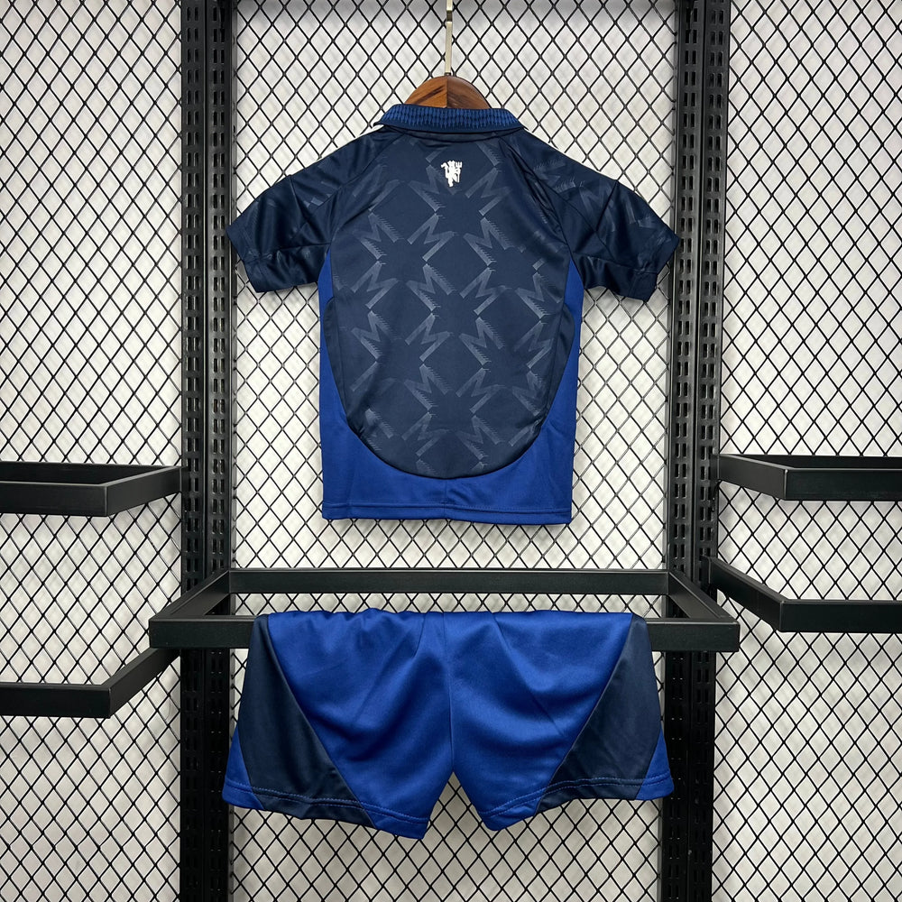 Conjunto Infantil Manchester United II 24/25 Azul Adidas