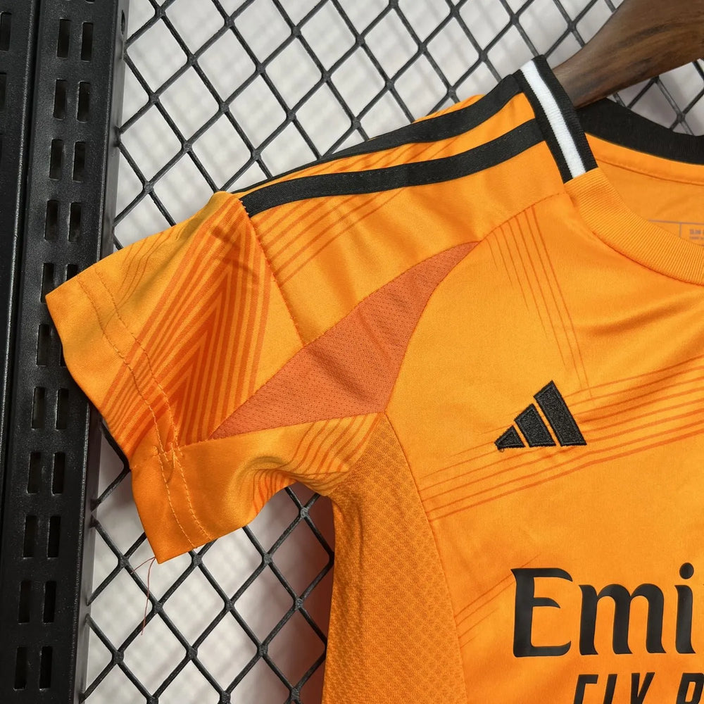 Conjunto Infantil Real Madrid II 24/25 Laranja Adidas