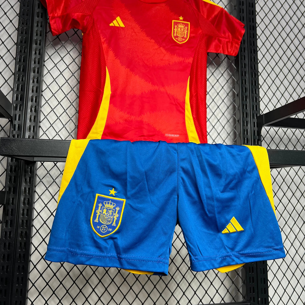 Conjunto Infantil Seleção Espanha I 24/25 Vermelho Adidas