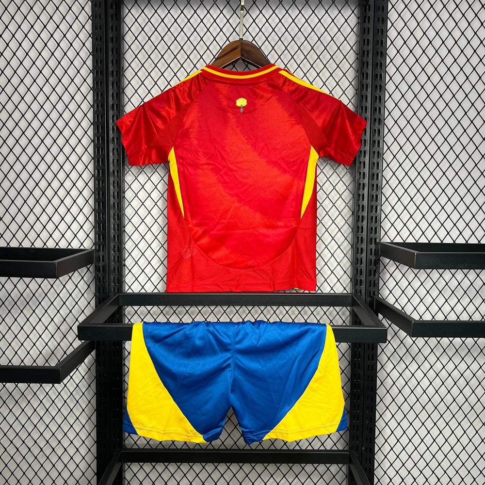 Conjunto Infantil Seleção Espanha I 24/25 Vermelho Adidas